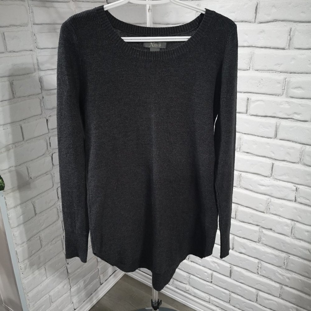 Natural Reflections Ladies Grey Long Sleeves Sweater / Tunic
